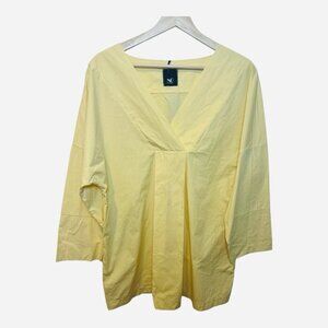 Nu Denmark Women’s Yelda Tunic Top Sz Small Butter Yellow Oversized 100% Cotton